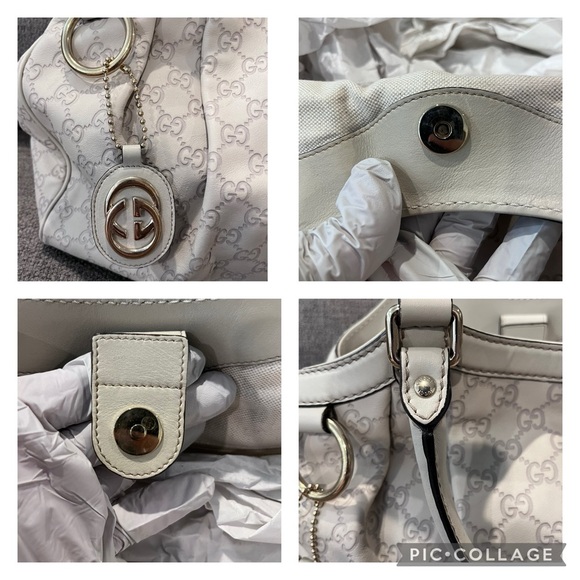 Authentic Gucci GG Guccissima Sukey Medium - Ivory - Picture 12 of 16